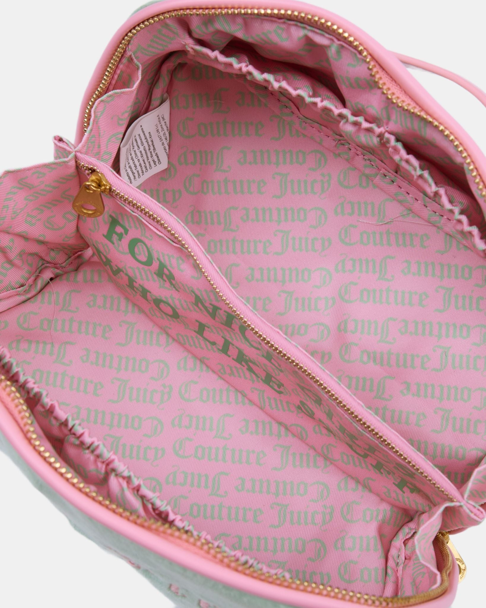 Juicy Prep Zip Beauty Bag in Pistachio Green - Juicy Couture Scandinavia
