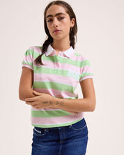 Polo Shirt In Green Pink Stripes - Juicy Couture Scandinavia