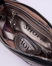 Daydreamer Crest Embroidered Shoulder Bag Grey