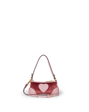 Daydreamer Crest Embroidered Shoulder Bag Dark Red