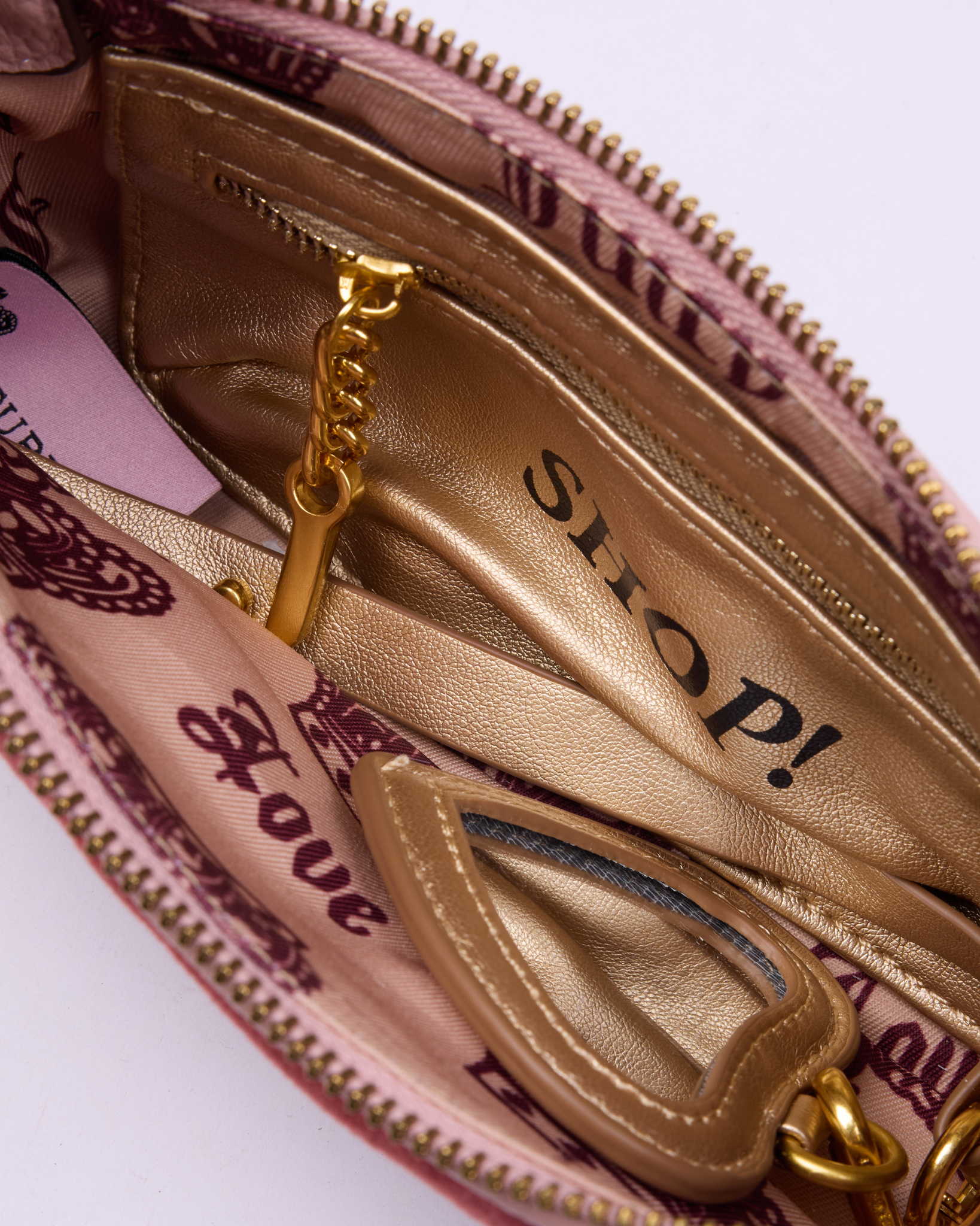 Daydreamer Crest Embroidered Shoulder Bag Dark Red