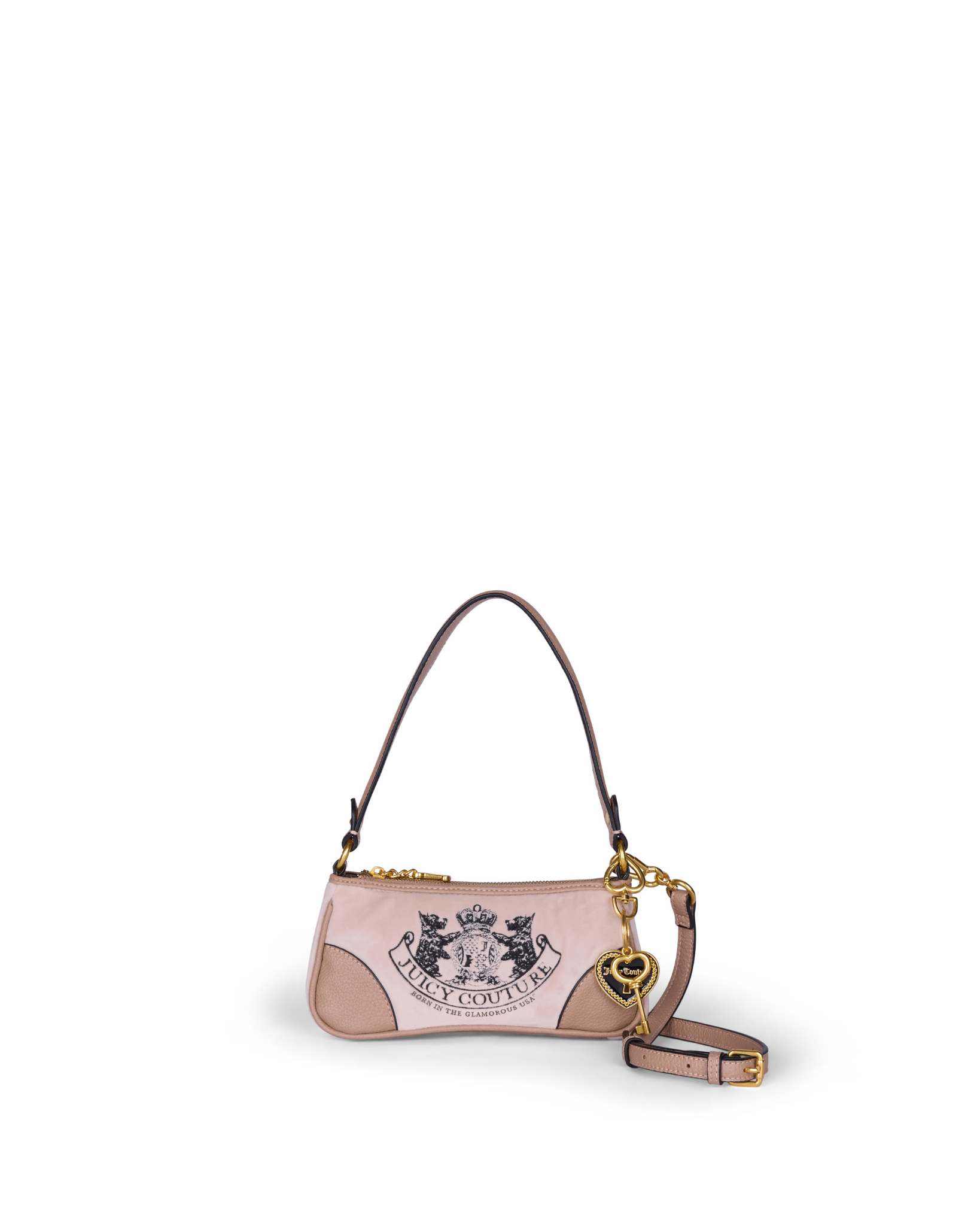 Juicy Couture Daydreamer Crest Embroidered Shoulder bag Sand