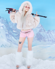 Hadi Faux Fur Jacket Sugar Swizzle