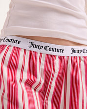 Cotton Striped Boxer Pink Stripe - Juicy Couture Scandinavia