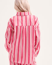 Oversized Cotton Stripe Long Sleeve Shirt Stripe - Juicy Couture Scandinavia