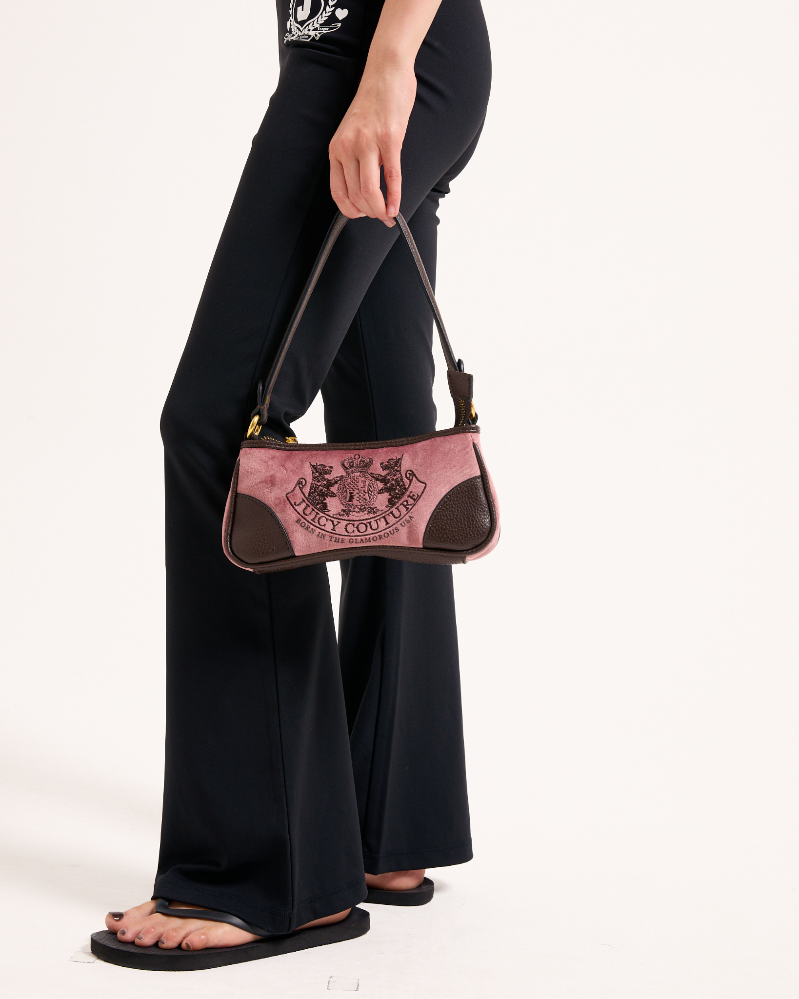 Daydreamer Crest Embroidered Shoulder bag Powder Pink - Juicy Couture Scandinavia