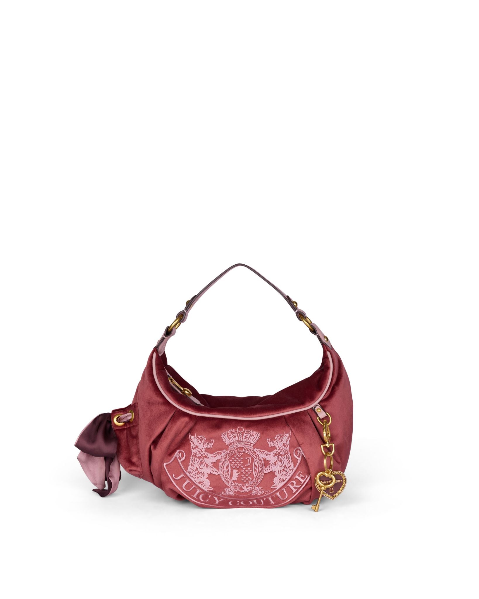 0116314_  Juicy Couture ベロア ハンドバッグ Juicy Couture Daydreamer Medium Hobo Bag Dark Red