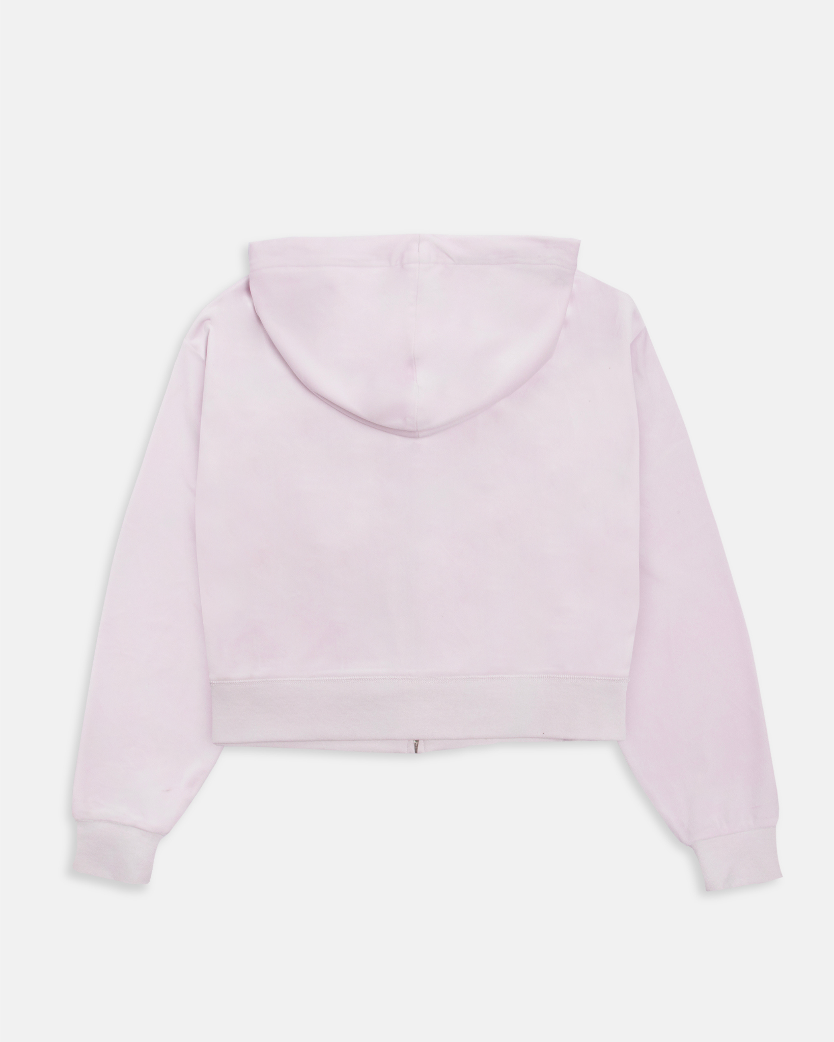 Classic Velour Brendal Crop Oversized Zip Hoodie Orchid Tint