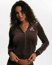 Live For Juicy Puff Sleeve Hoodie Java