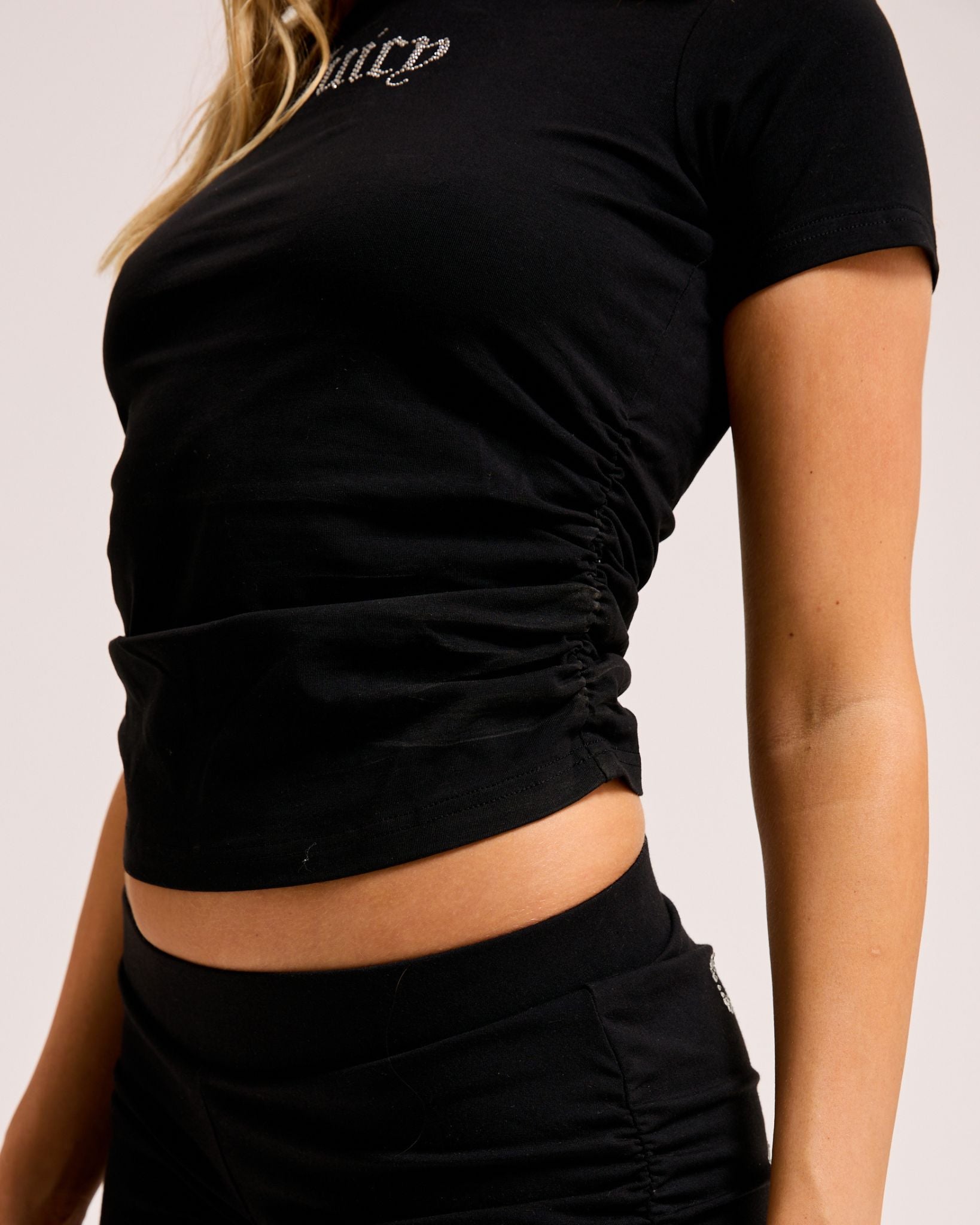 Diamante Fitted T-shirt Black - Juicy Couture Scandinavia