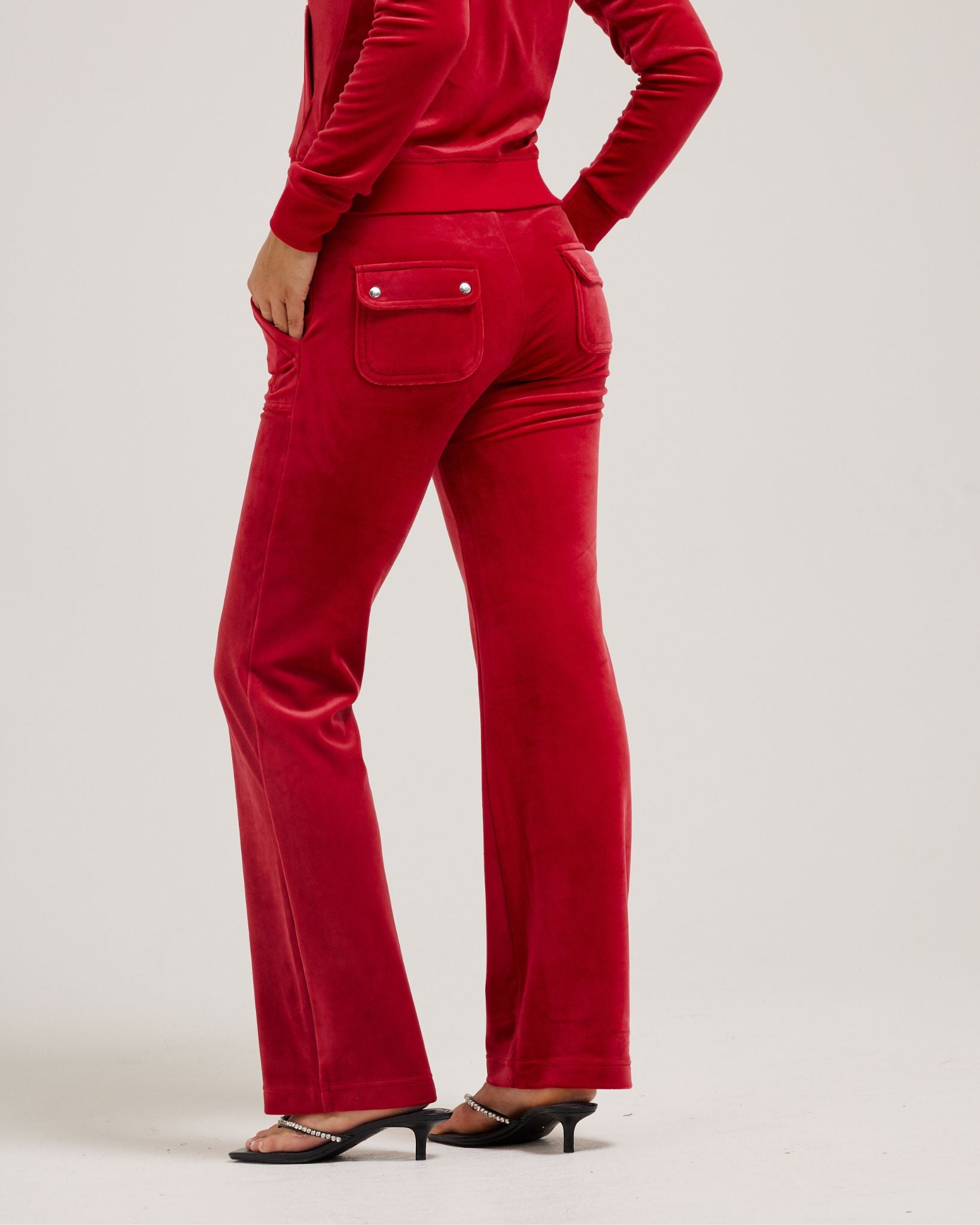 Juicy Couture Classic Velour Del Ray Pant Astor Red