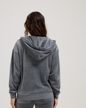 Halan Oversized Zip Through Hoodie Charcoal Marl