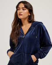 Halan Oversized Zip Through Hoodie Night Sky