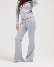 Classic Velour Layla Low Rise Pocket Flare Silver Marl - Juicy Couture Scandinavia