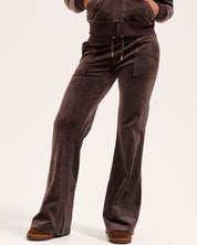 Classic Velour Layla Low Rise Pocket Flare Gold Java - Juicy Couture Scandinavia