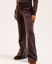 Classic Velour Layla Low Rise Pocket Flare Gold Java - Juicy Couture Scandinavia
