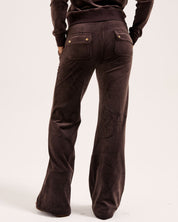 Classic Velour Layla Low Rise Pocket Flare Gold Java - Juicy Couture Scandinavia