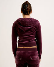 Classic Velour Robertson Zip Hoodie Winestasting - Juicy Couture Scandinavia