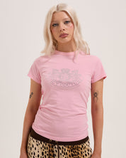 Dog Crest Hilton T-Shirt Almond Blossom - Juicy Couture Scandinavia