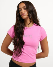 Old Gothic Juicy Baby T-Shirt Wild Orchid