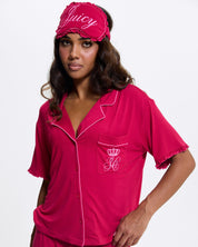 Juicy Crown Frill Pyjama Set Persian Red