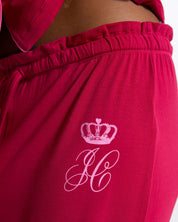 Juicy Crown Frill Pyjama Set Persian Red