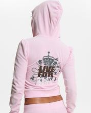 Live For Juicy Puff Sleeve Hoodie Cherry Blossom