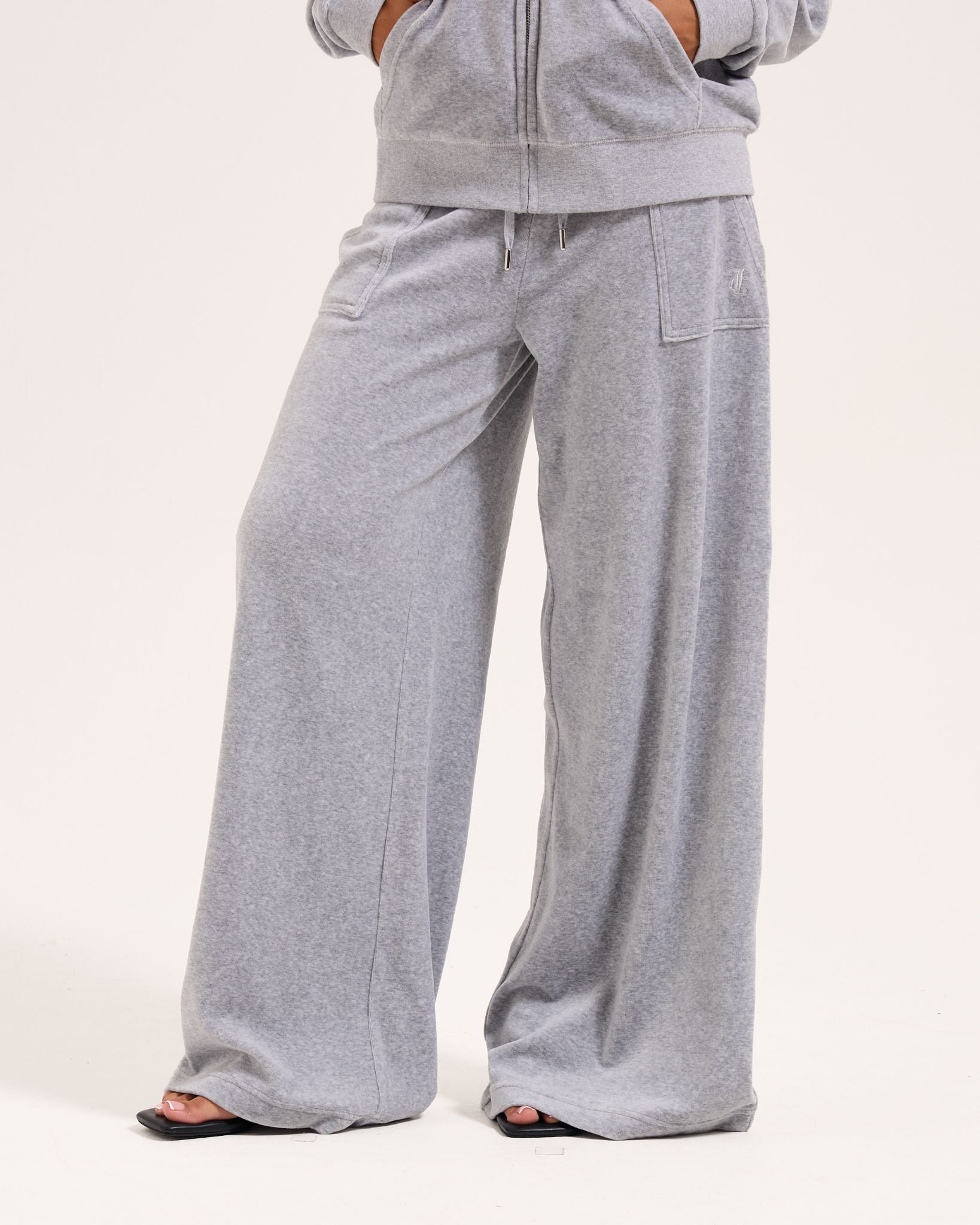 Juicy Couture Yuka Wide Leg Trackpant Silver Marl - Juicy Couture Scandinavia