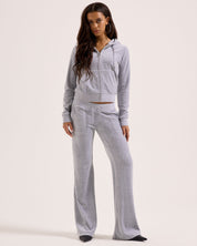 Classic Velour Layla Low Rise Pocket Flare Silver Marl