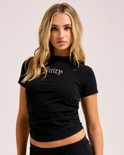 Diamante Fitted T-shirt Black - Juicy Couture Scandinavia