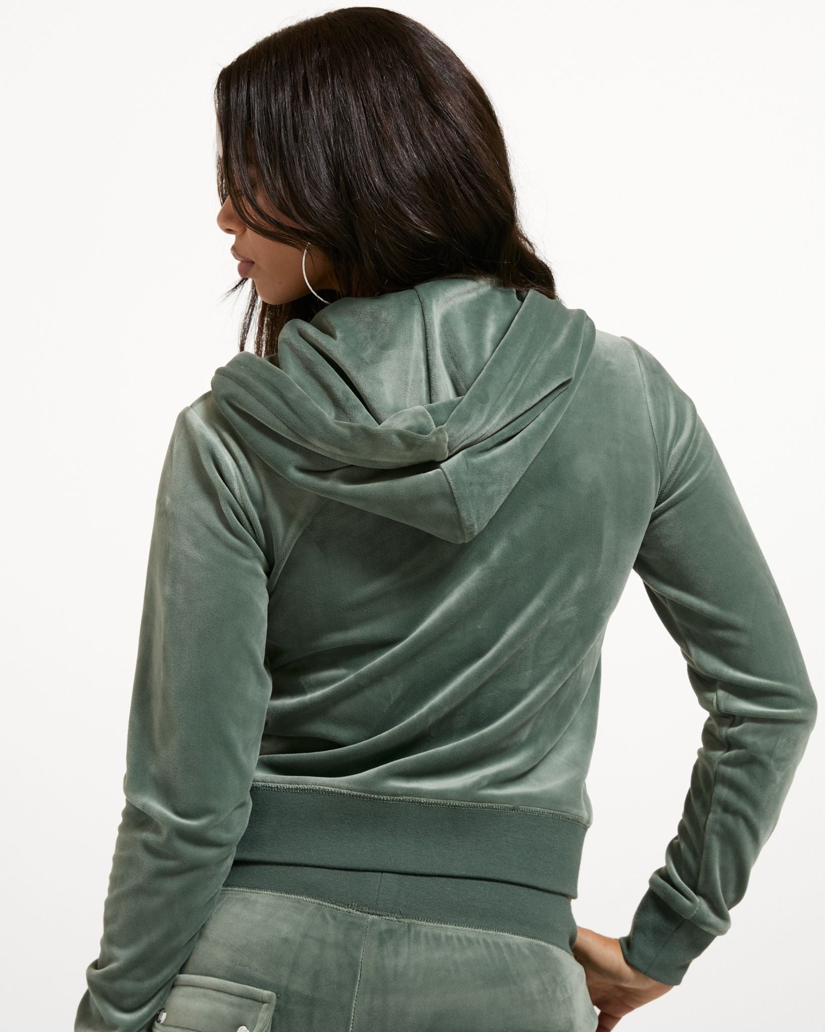 Classic Velour Robertson Zip Hoodie Thyme