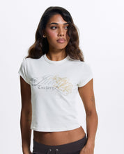 Juicy Rose Foil T-shirt Marshmallow
