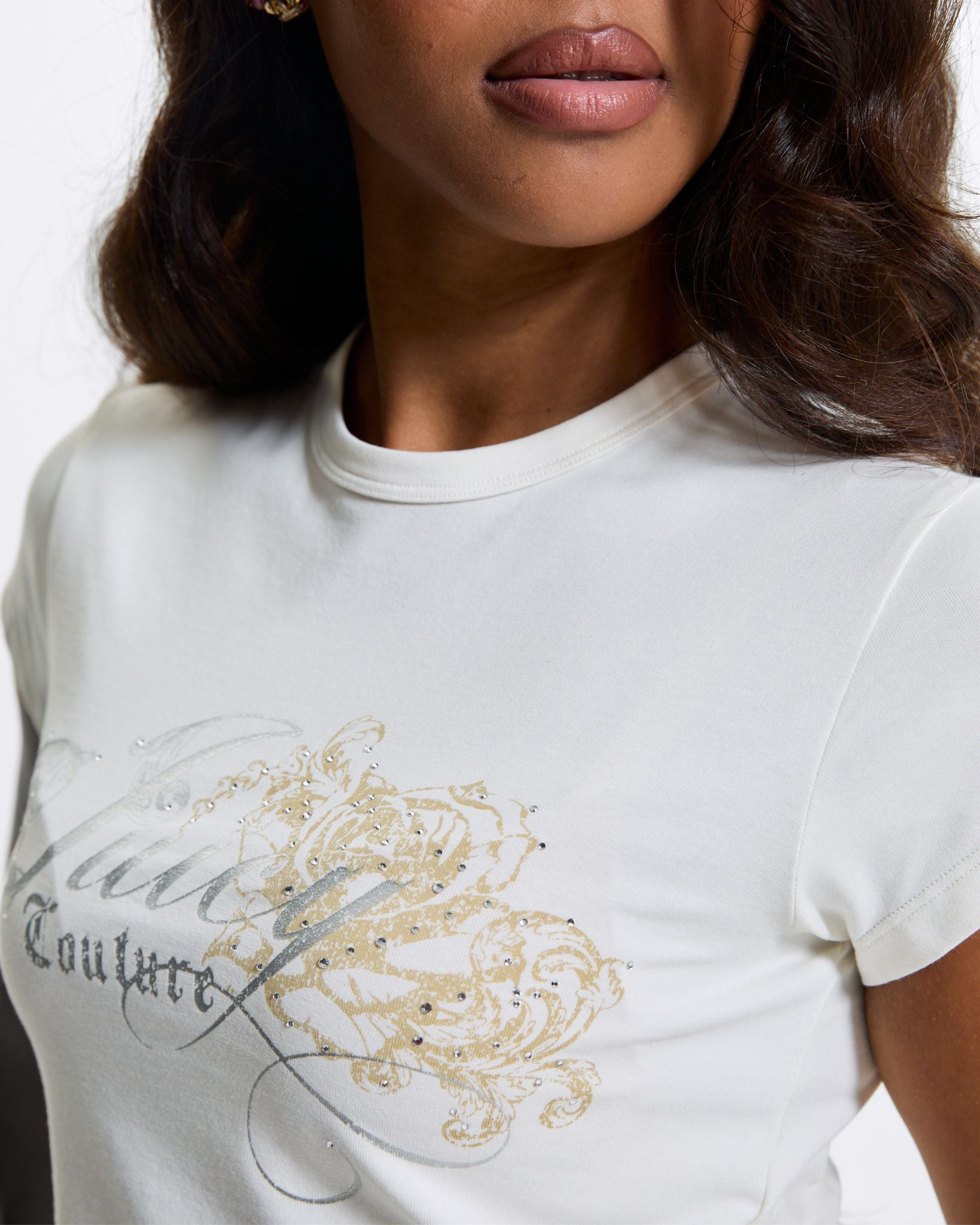 Juicy Rose Foil T-shirt Marshmallow