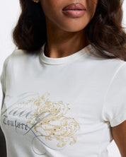 Juicy Rose Foil T-shirt Marshmallow