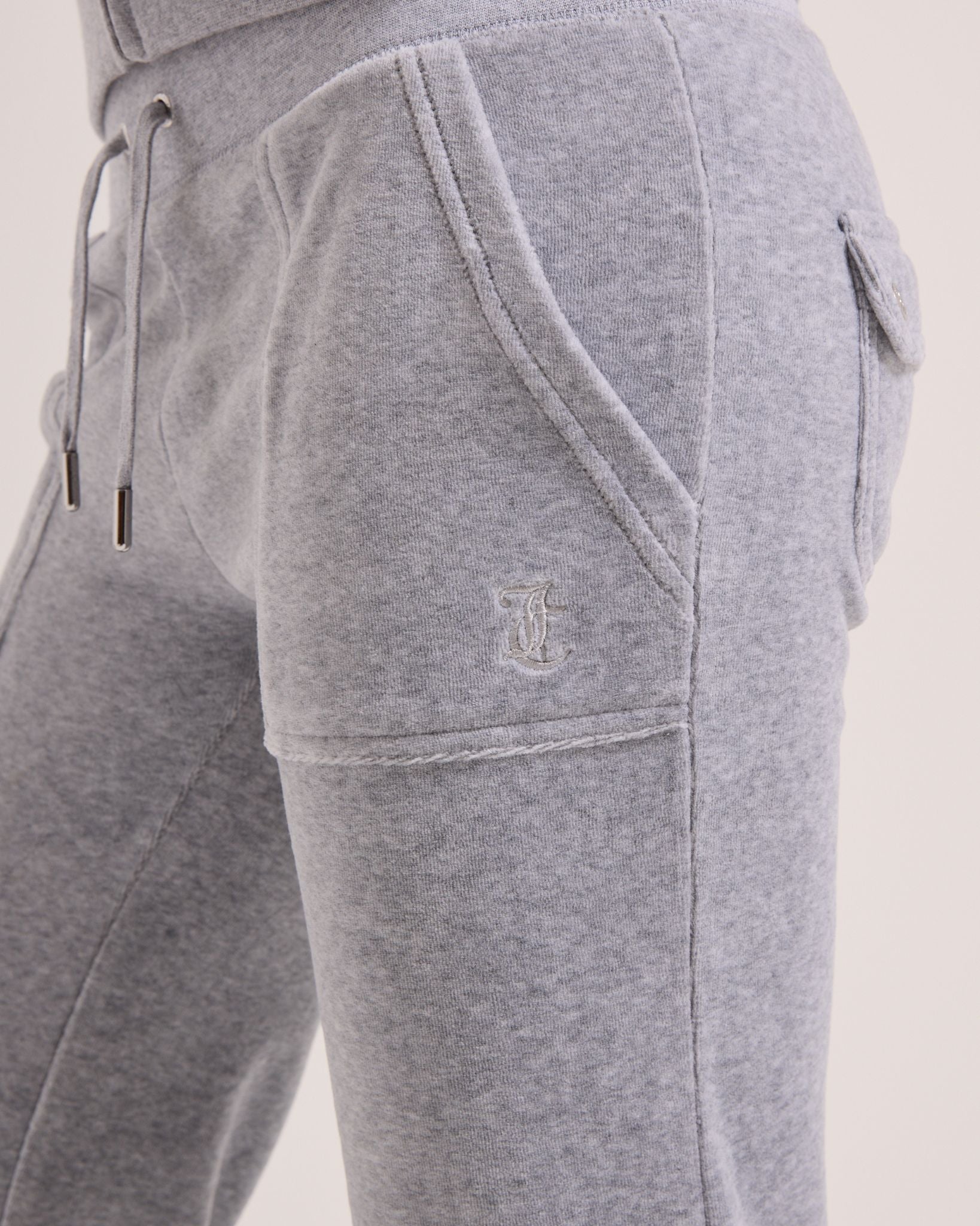 Classic Velour Layla Low Rise Pocket Flare Silver Marl