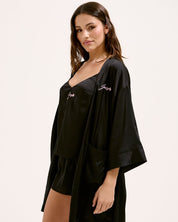 Juicy Couture Satin Robe Black - Juicy Couture Scandinavia