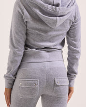 Classic Velour Layla Low Rise Pocket Flare Silver Marl