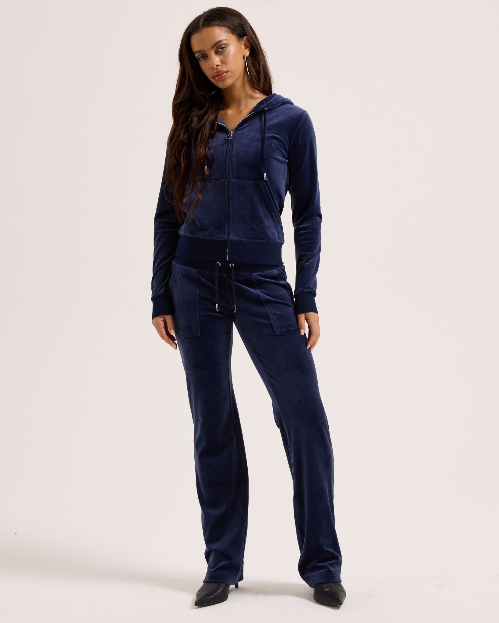 Classic Velour Robertson Zip Hoodie Night Sky