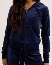 Classic Velour Robertson Zip Hoodie Night Sky