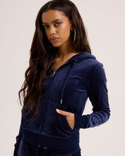 Classic Velour Robertson Zip Hoodie Night Sky