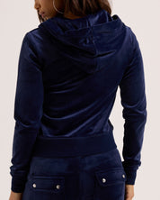 Classic Velour Robertson Zip Hoodie Night Sky
