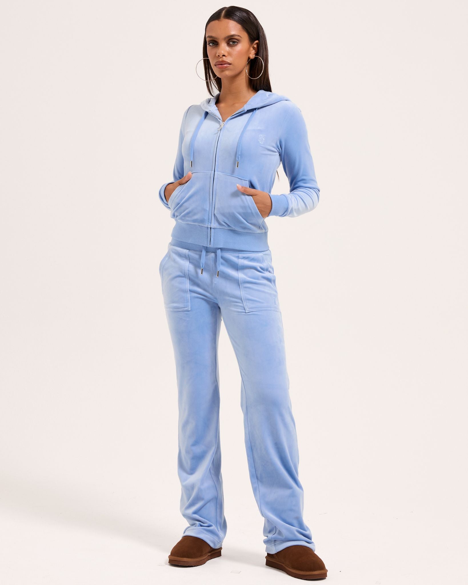 Classic Velour Del Ray Pant Della Robia Blue - Juicy Couture Scandinavia