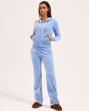Classic Velour Del Ray Pant Della Robia Blue - Juicy Couture Scandinavia