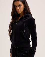 Classic Velour Robertson Zip Hoodie Black