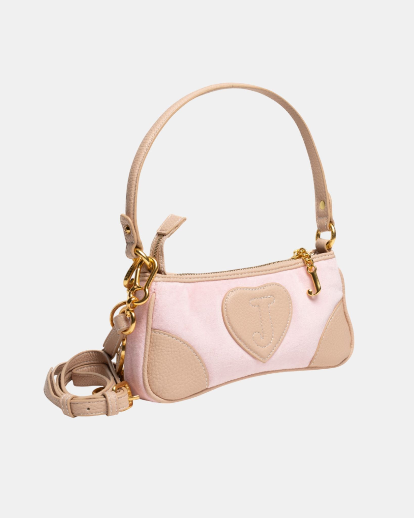 Daydreamer Crest Embroidered Shoulder Bag in Juicy Pink - Juicy Couture Scandinavia