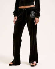 Heritage Palm Crest Caisa Trackpant Black - Juicy Couture Scandinavia