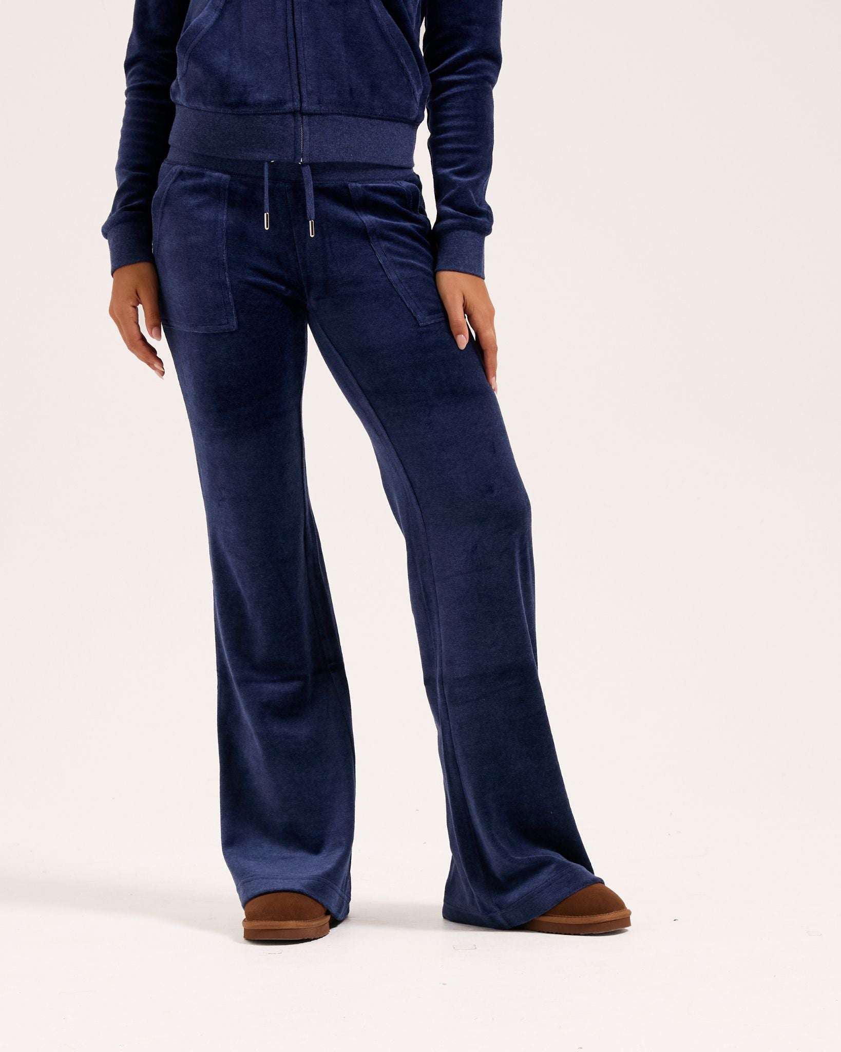 Classic Velour Layla Low Rise Dark Blue Marl - Juicy Couture Scandinavia
