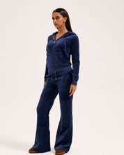 Classic Velour Layla Low Rise Dark Blue Marl - Juicy Couture Scandinavia