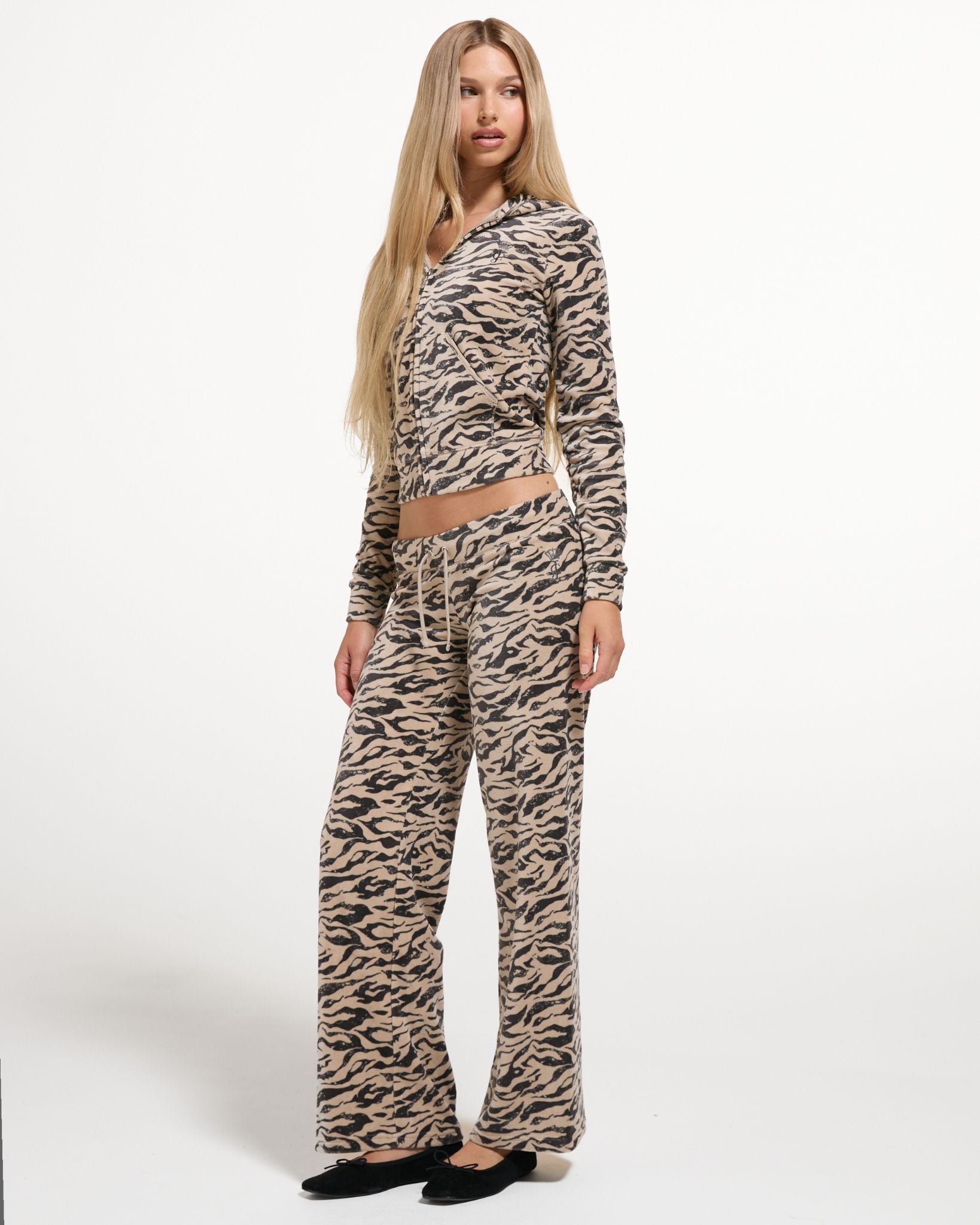 Og Straight Trackpants Washed Camo Zebra