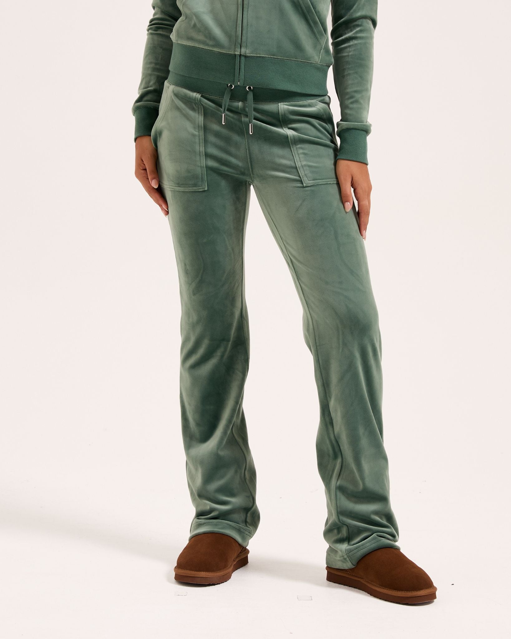Classic Velour Del Ray Pant Duck Green - Juicy Couture Scandinavia